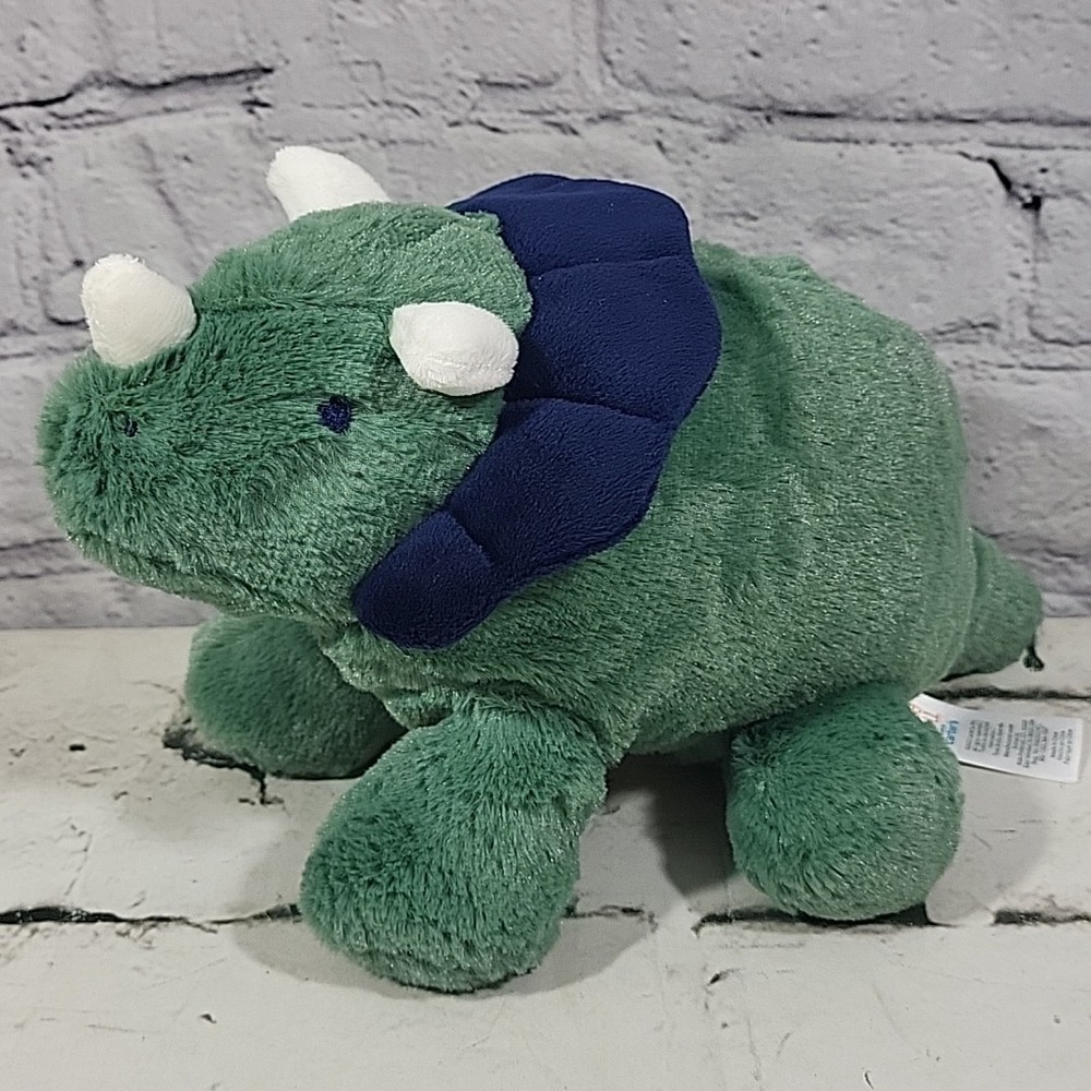 Carters Just One You Dinosaur Plush Green Triceratops Stuffed Baby Lovey #68340